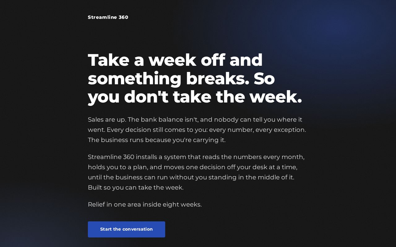Preview of Streamline360 Site