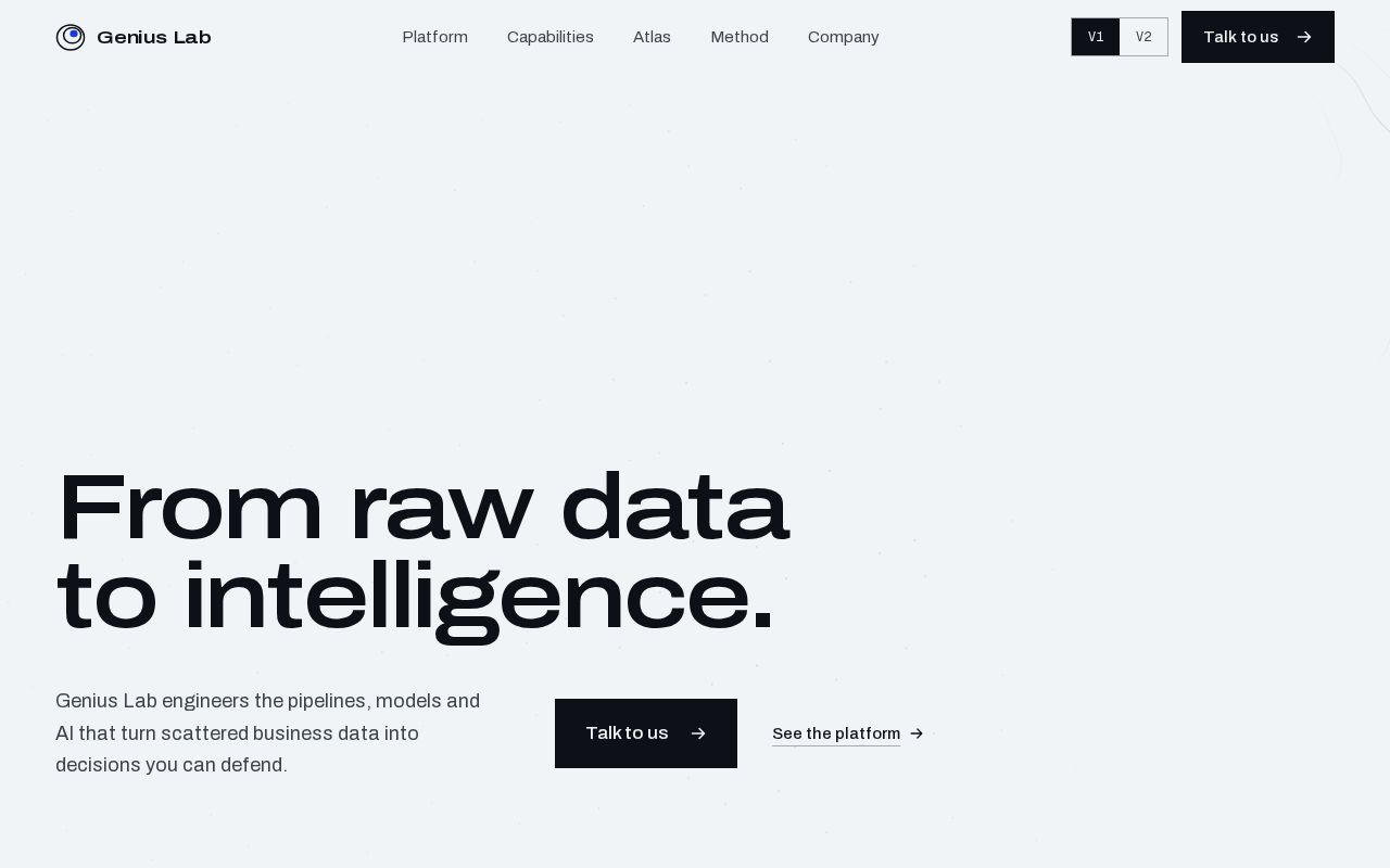 Preview of Genius Lab Website