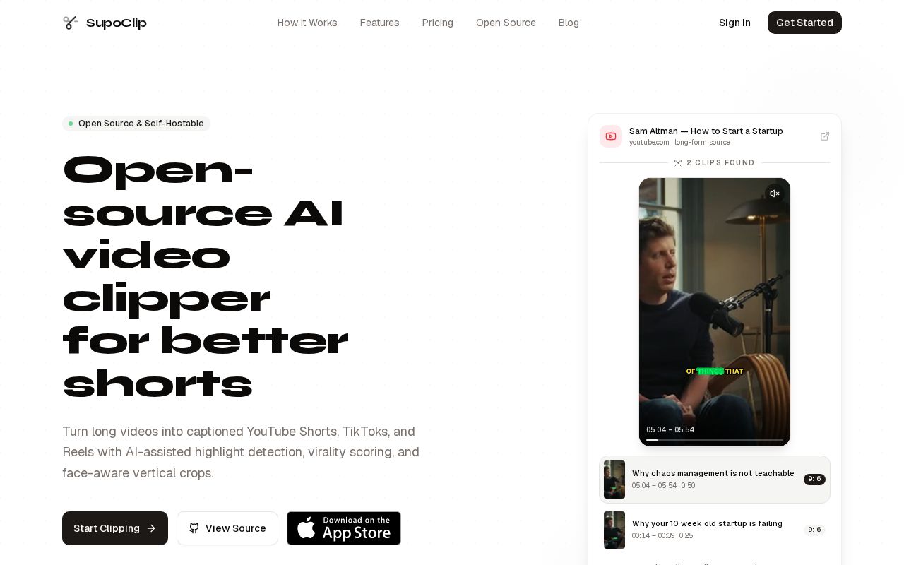 Preview of SupoClip