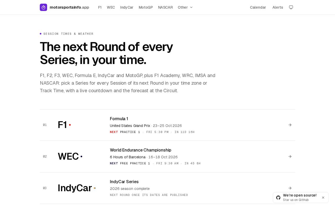 Preview of motorsportsinfo.app