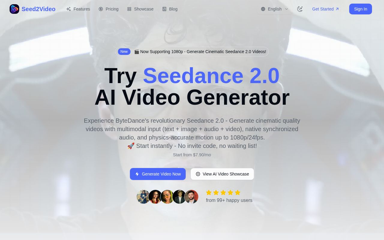 Preview of Seedance 2.0 AI Video Generator