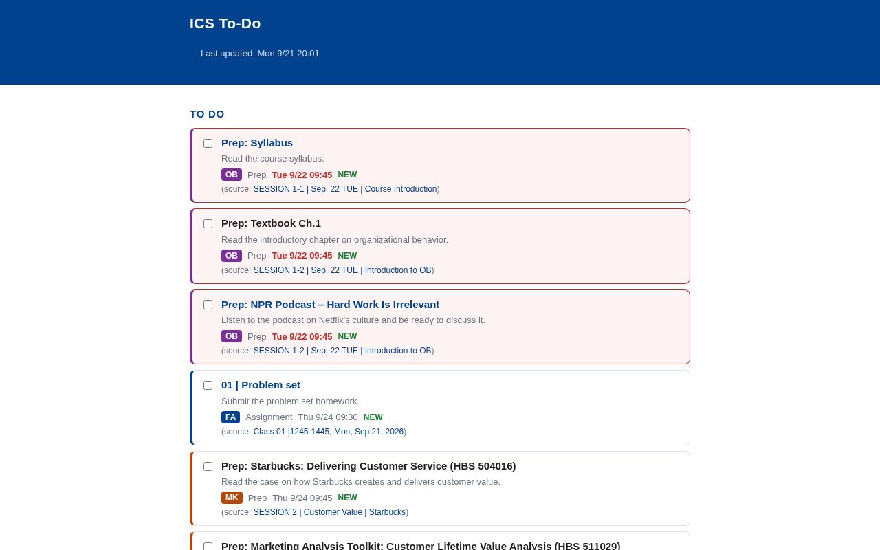 Preview of Ics Todo