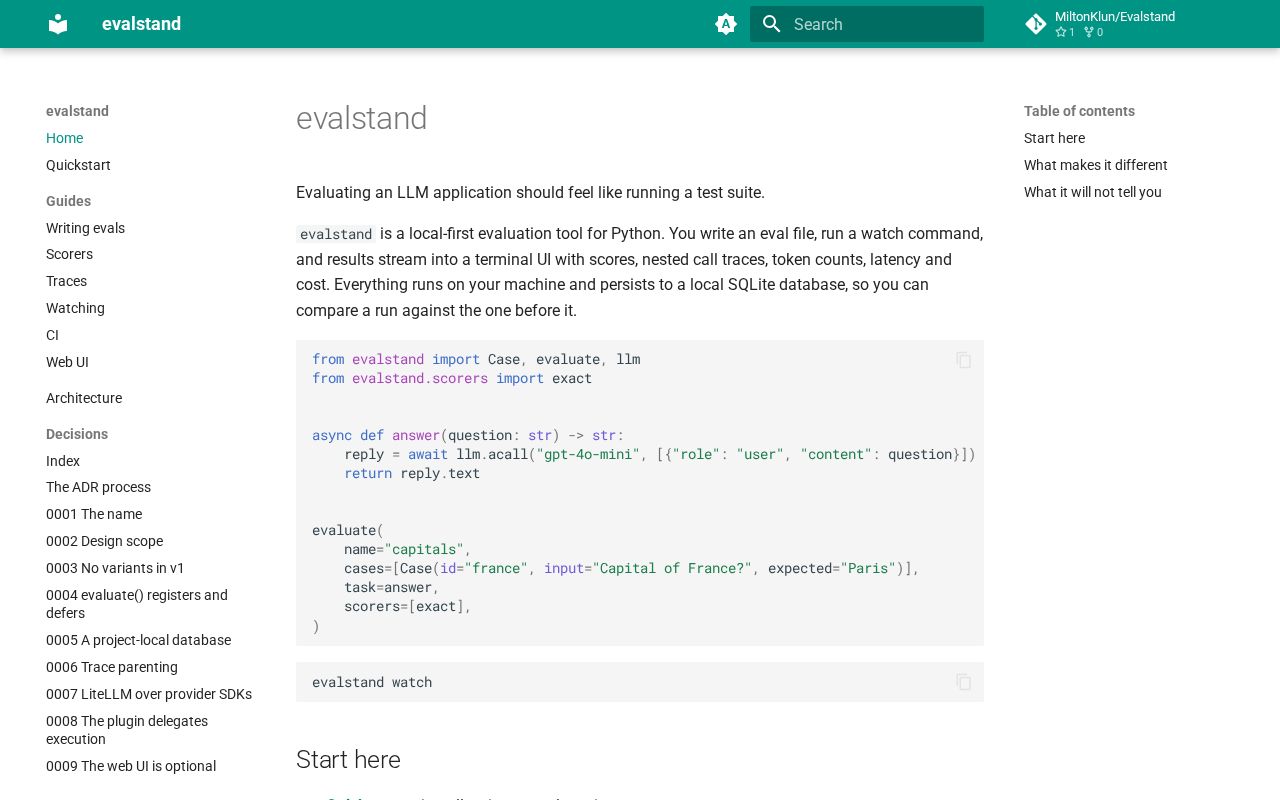 Preview of Evalstand