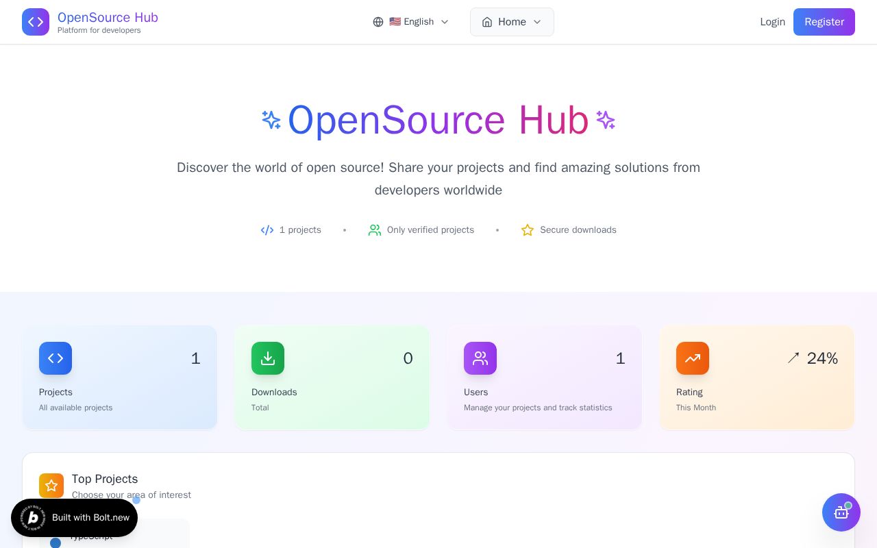 Preview of OpenSource Hub