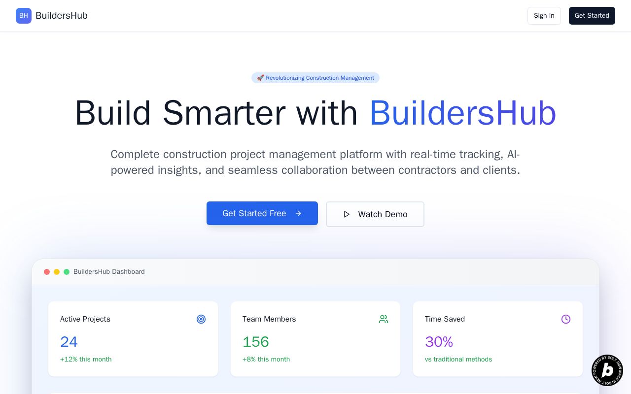 Preview of BuildersHub