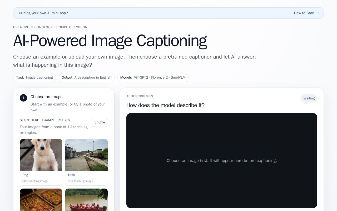 Preview of AI-Powered Image Captioning