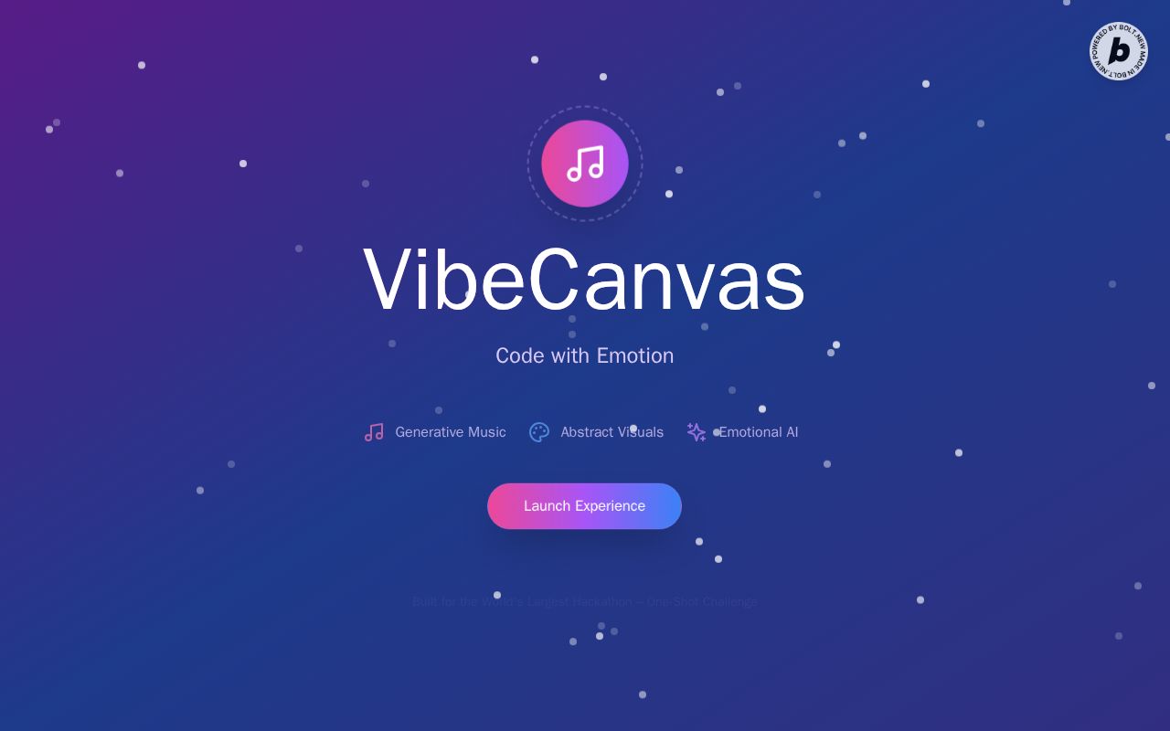 Preview of VibeCanvas: Code With Emotion
