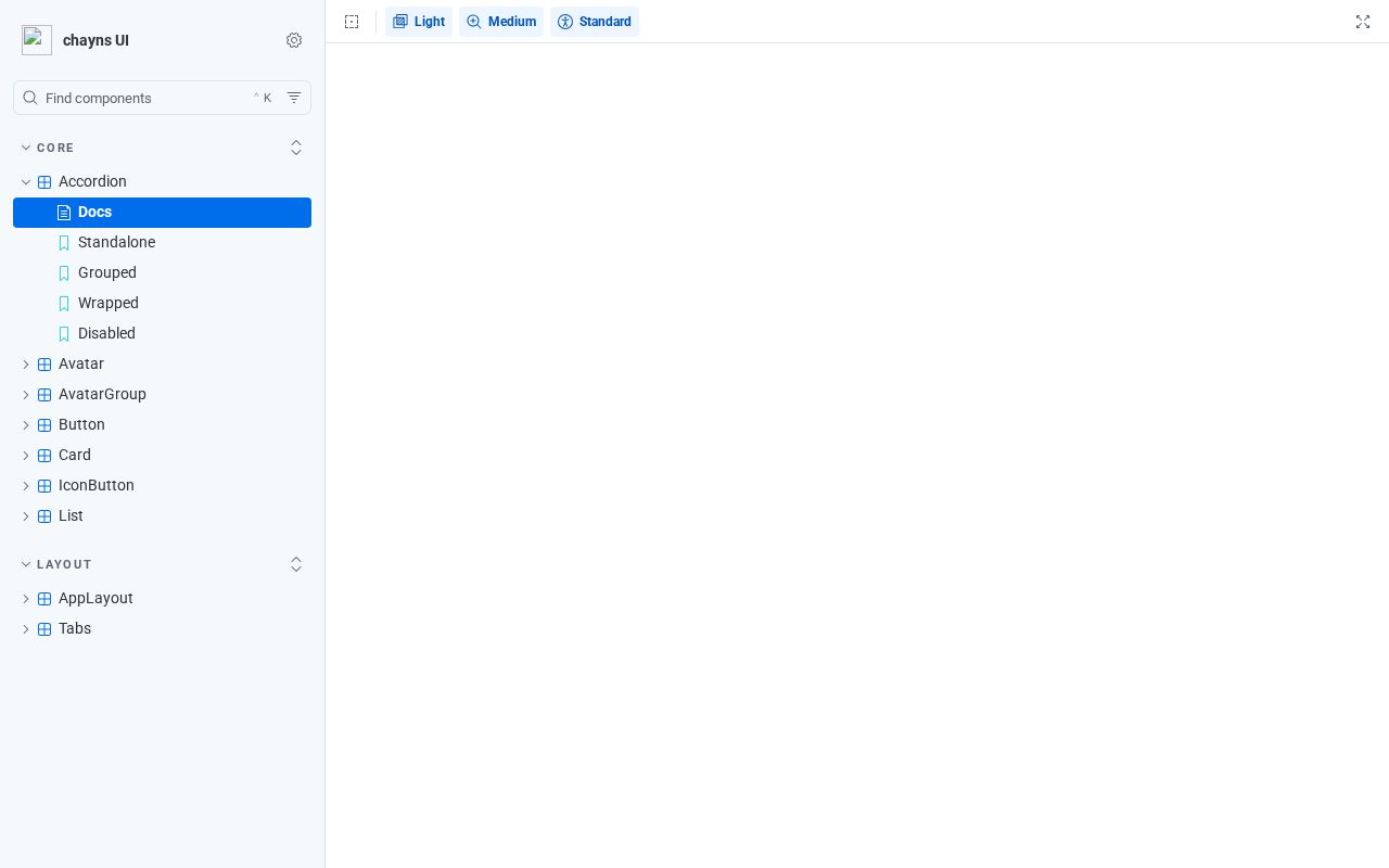Preview of Chayns Ui