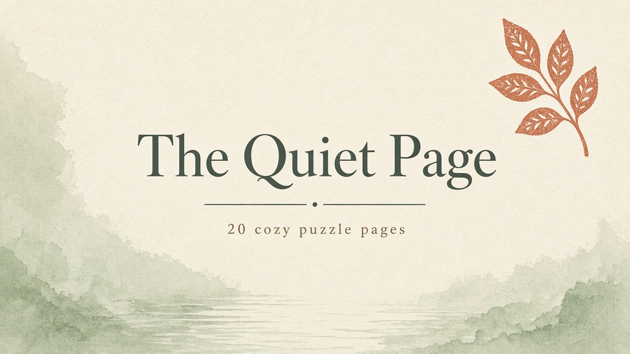 Preview of The Quiet Page
