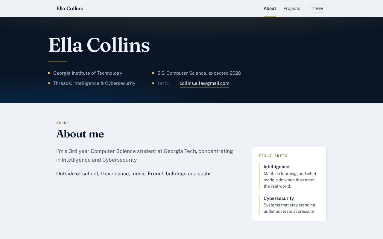 Preview of Personal portfolio site
