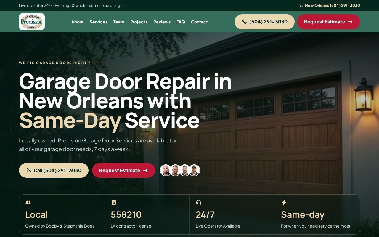 Preview of Precision Garage Door Service