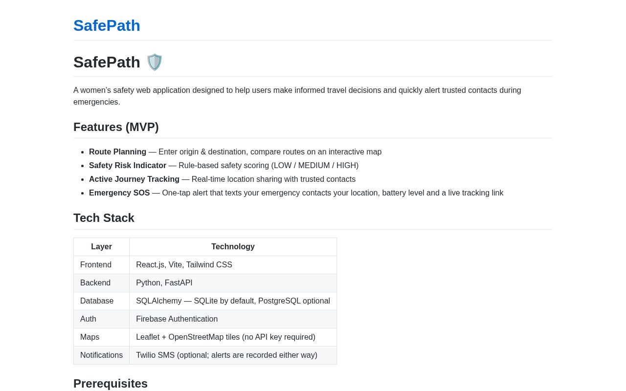 Preview of SafePath