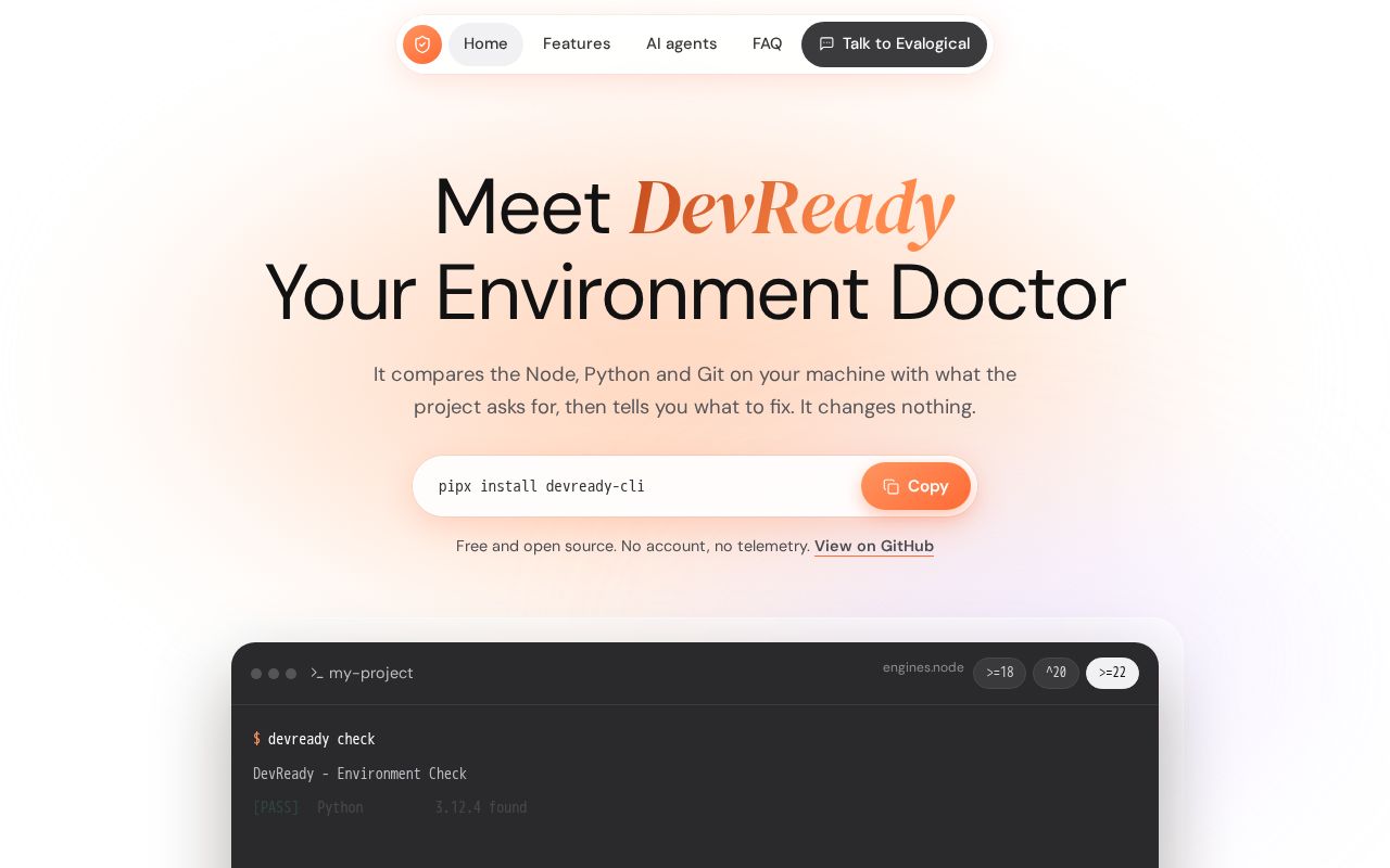 Preview of DevReady