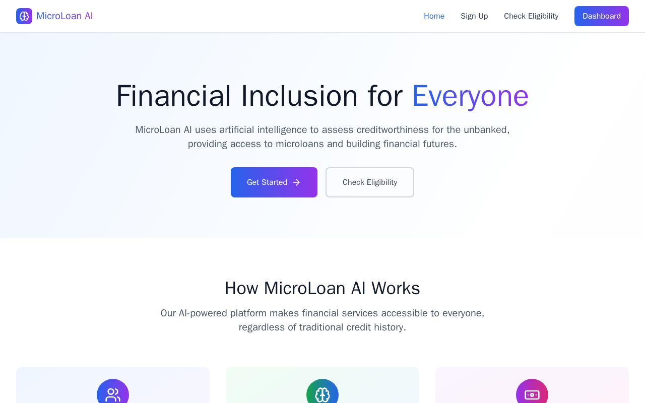 Preview of MicroLoan AI