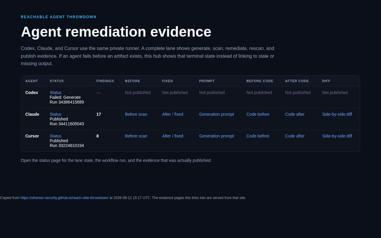 Preview of Public front door for the REACHABLE local-agent vibe demo