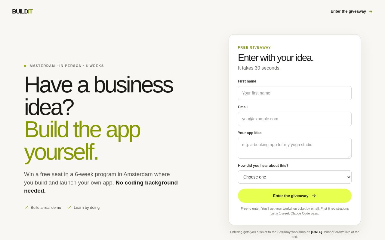 Preview of Buildyourownapp