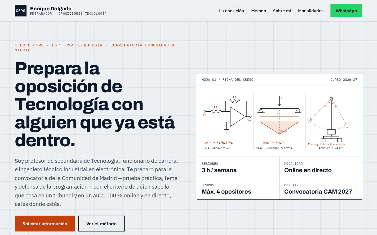 Preview of Preparador oposiciones Tecnología Madrid