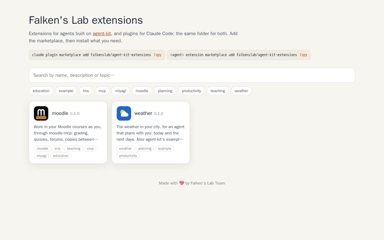 Preview of Agent Kit Extensions
