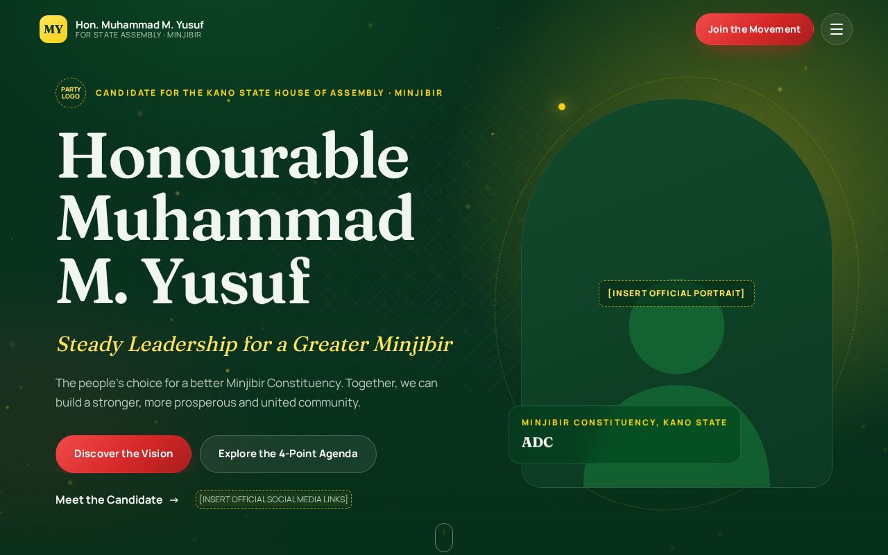 Preview of Mmyusuf Campaign Website