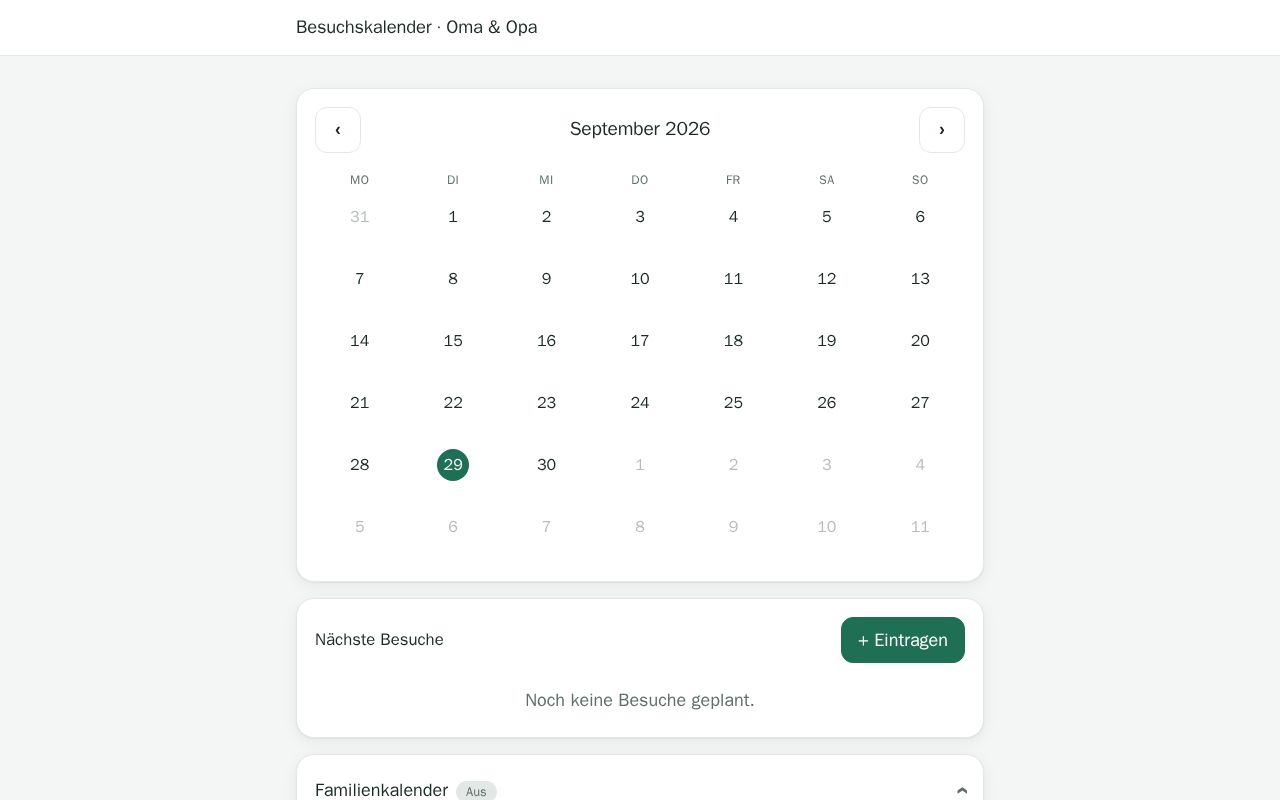 Preview of Besuchskalender Oma Opa