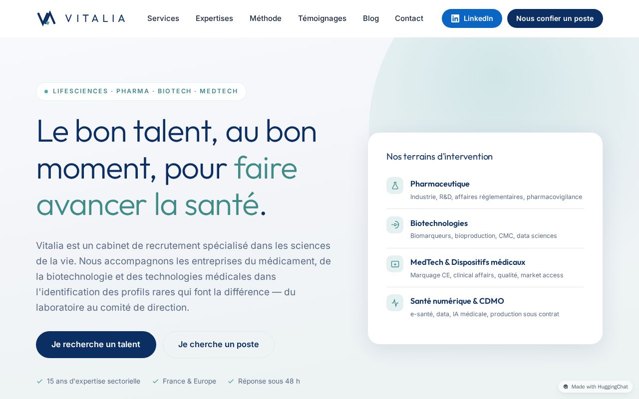 Preview of Vitalia — Cabinet de recrutement LifeSciences