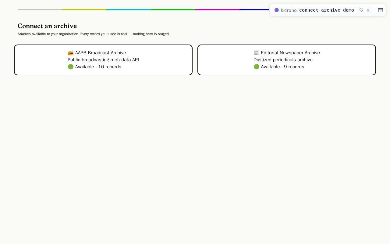 Preview of Gushpanka Connect Archive Demo