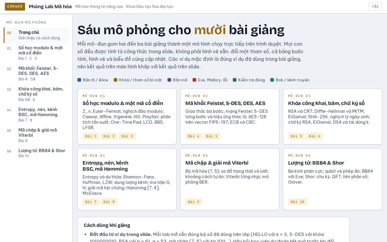 Preview of Crypto Virtual Lab