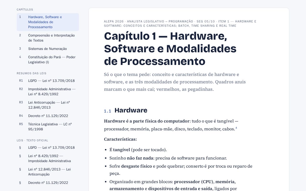 Preview of Livro de Estudos ALEPA