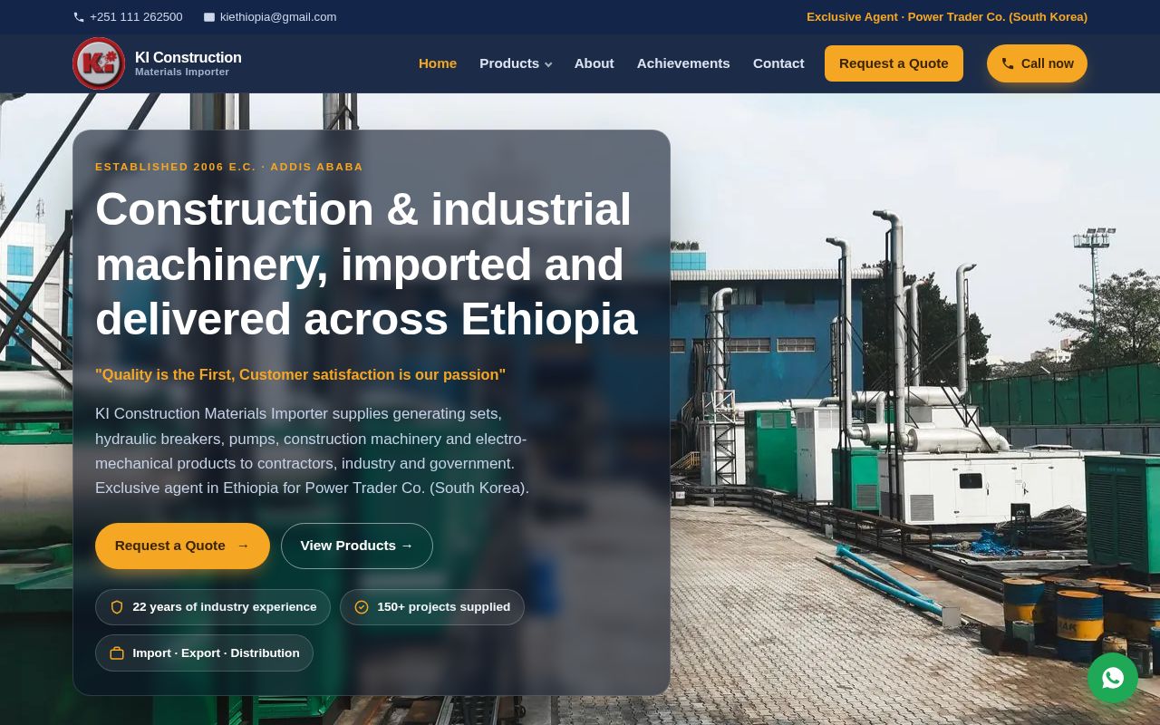 Preview of Ki Construction Website