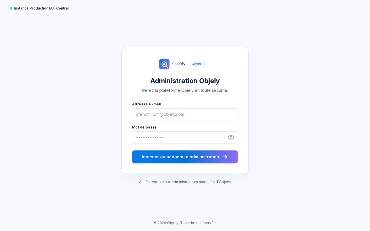 Preview of Objely Admin