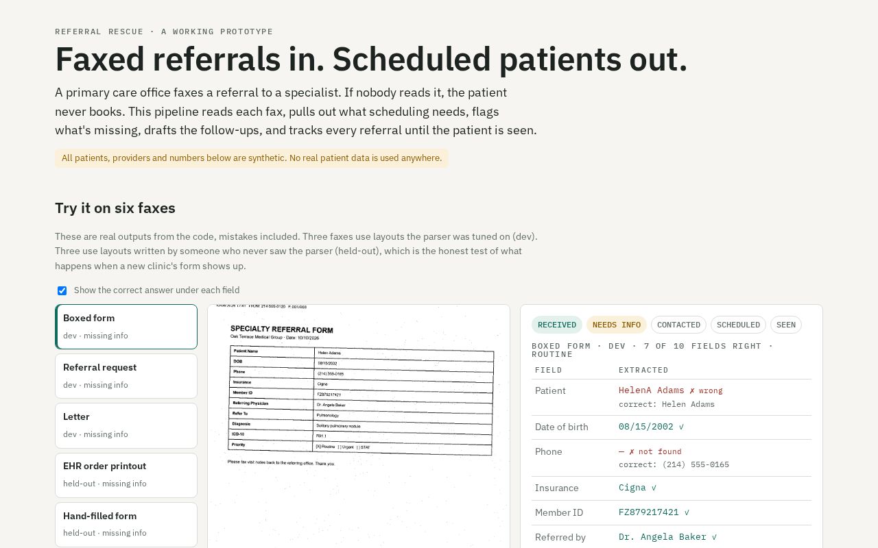 Preview of Referral Rescue