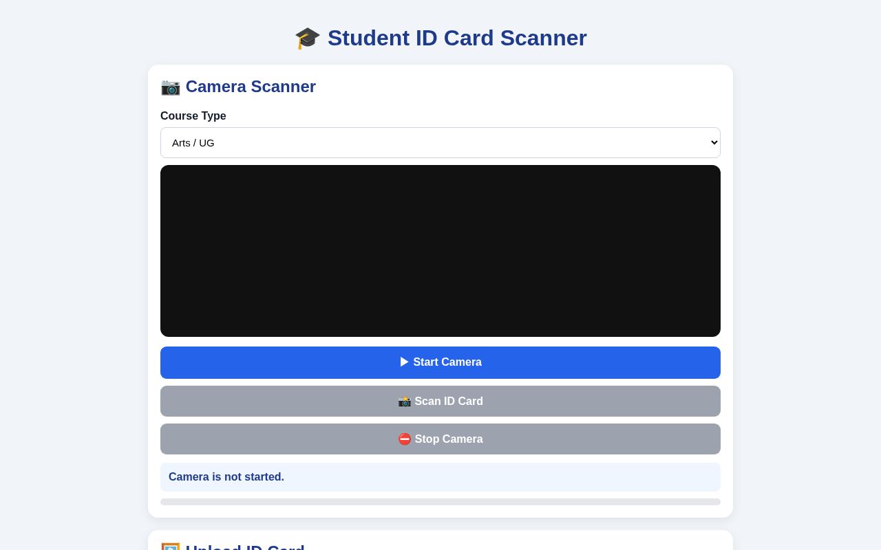 Preview of Student ID Card Scanner