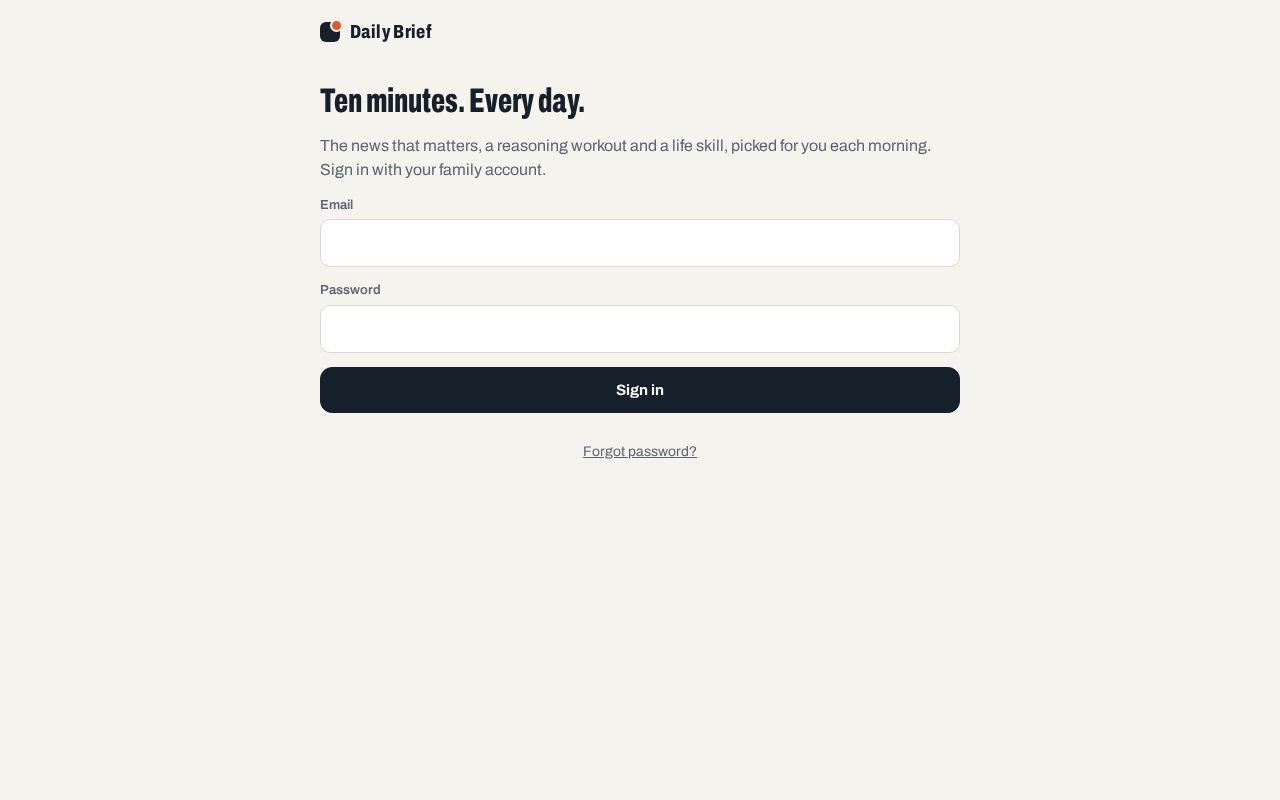 Preview of Daily Brief