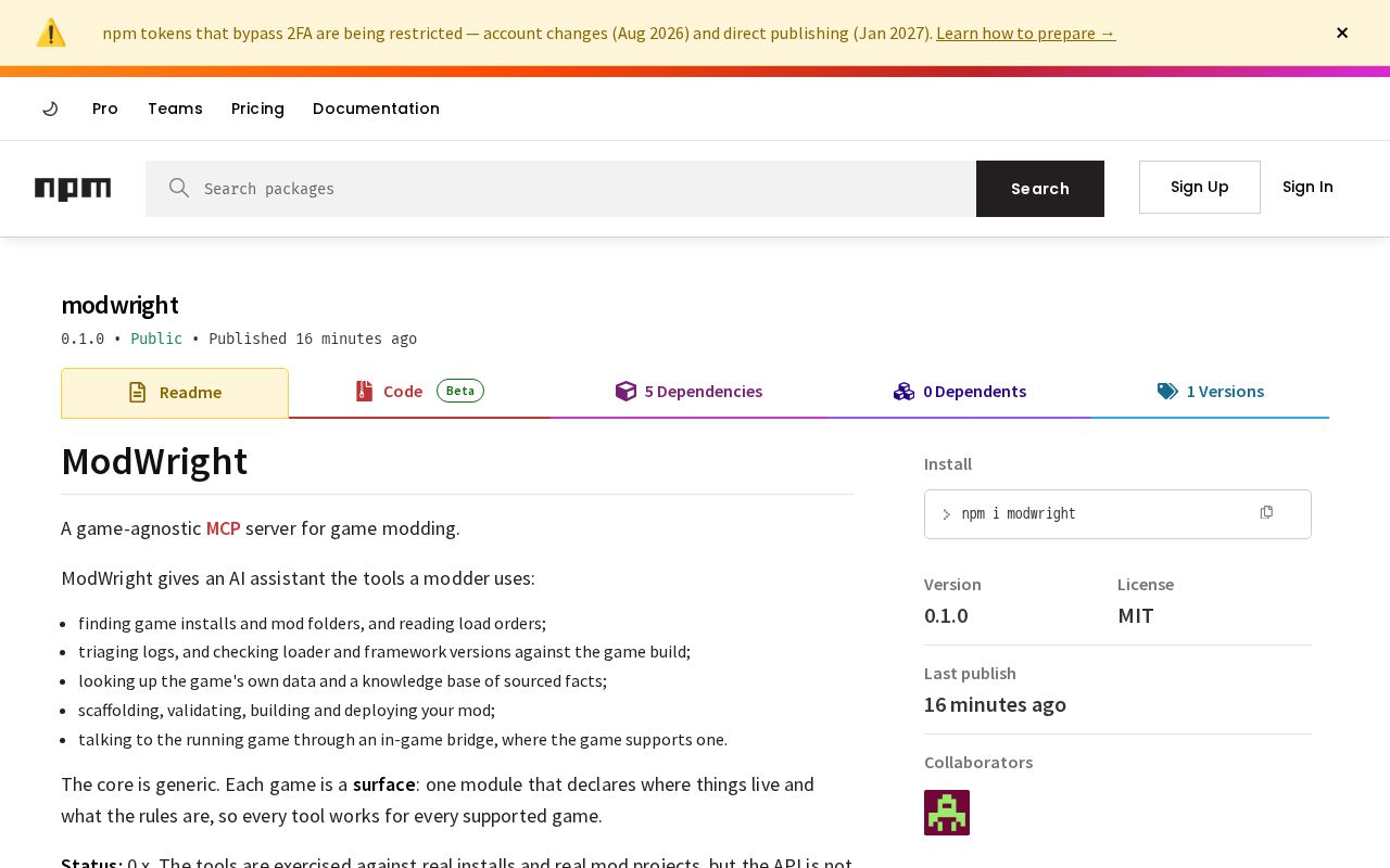 Preview of Modwright Community