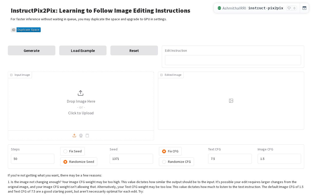 Preview of InstructPix2Pix