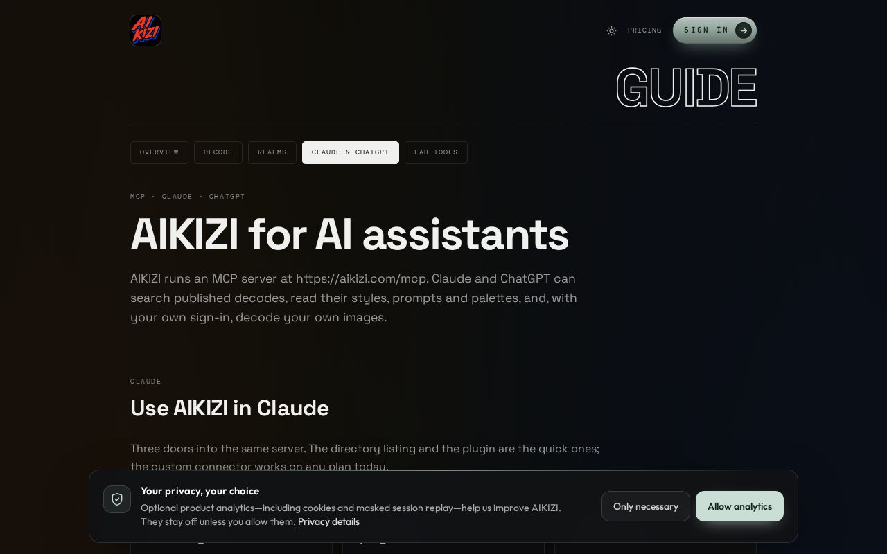 Preview of Aikizi Claude Plugin