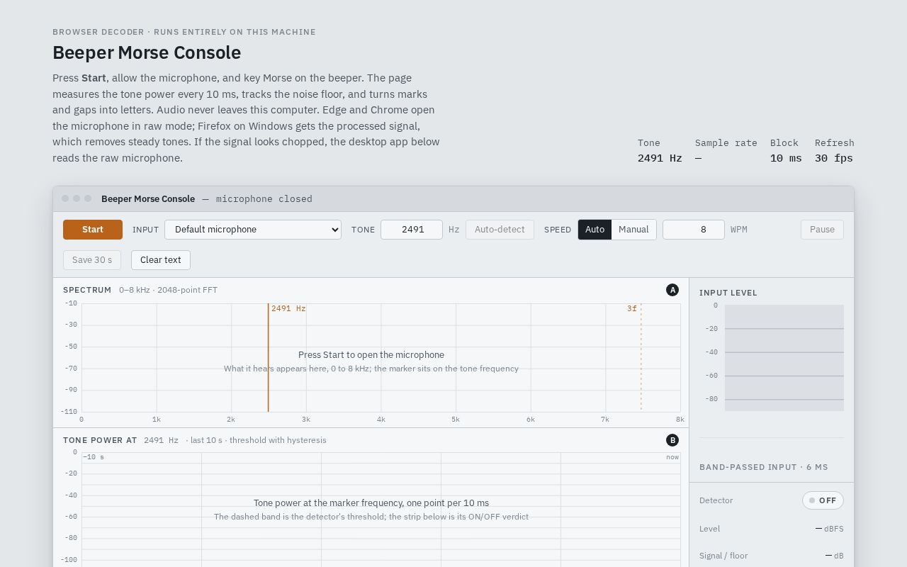 Preview of MorseCodeAudioCoder