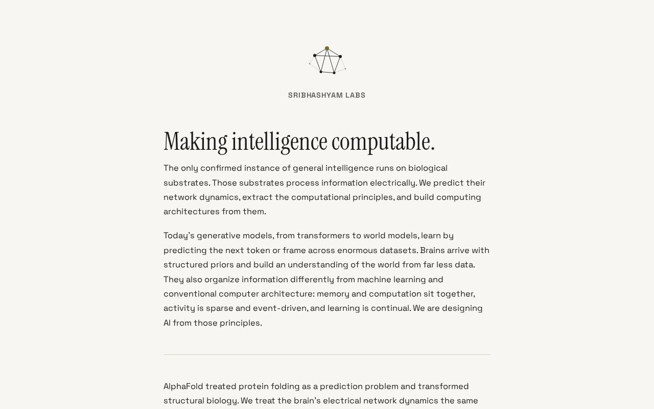 Preview of Sribhashyam Labs Github Io