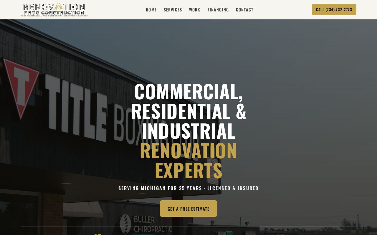Preview of Renovation Pros Construction — marketing site