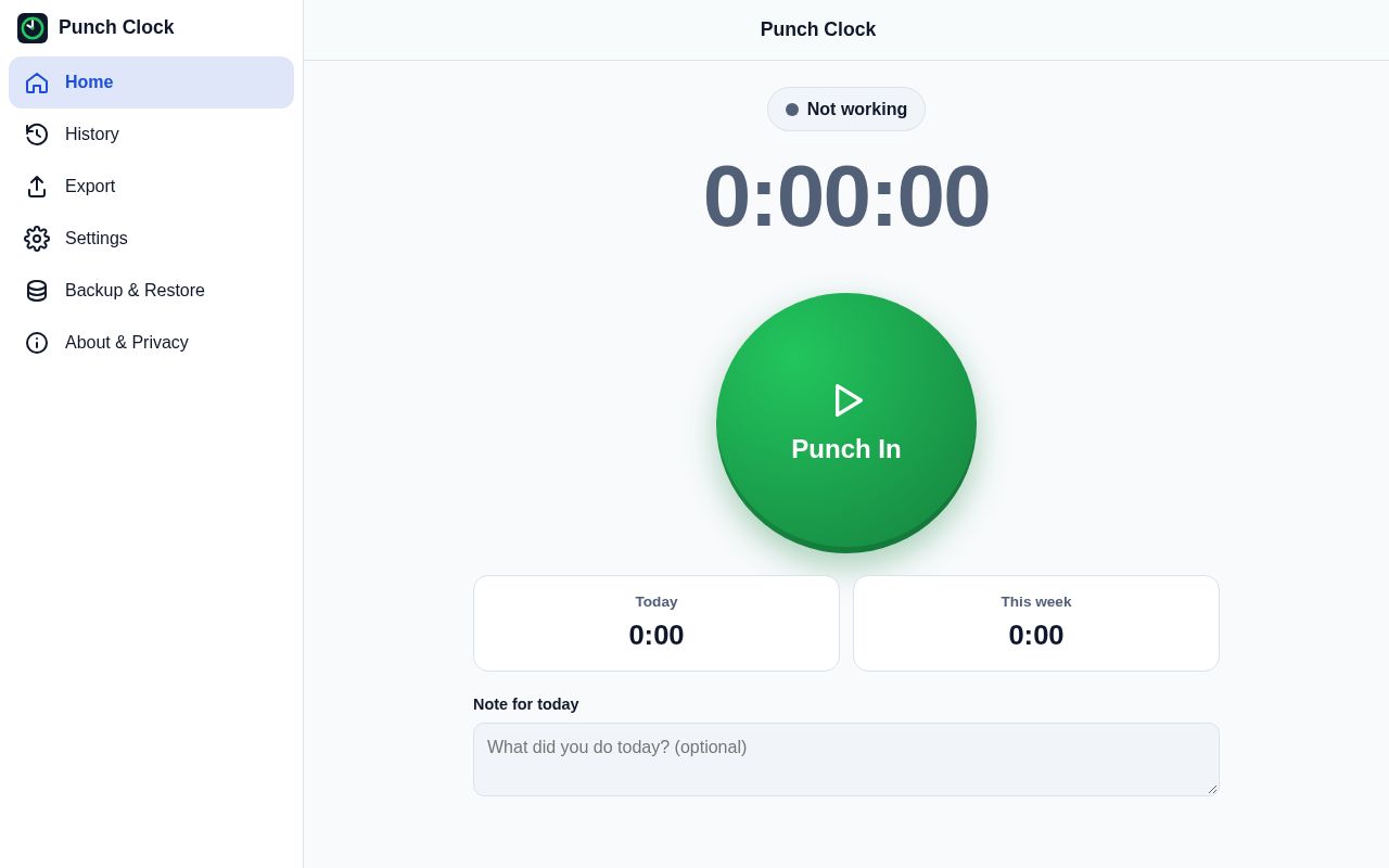 Preview of Punch Clock