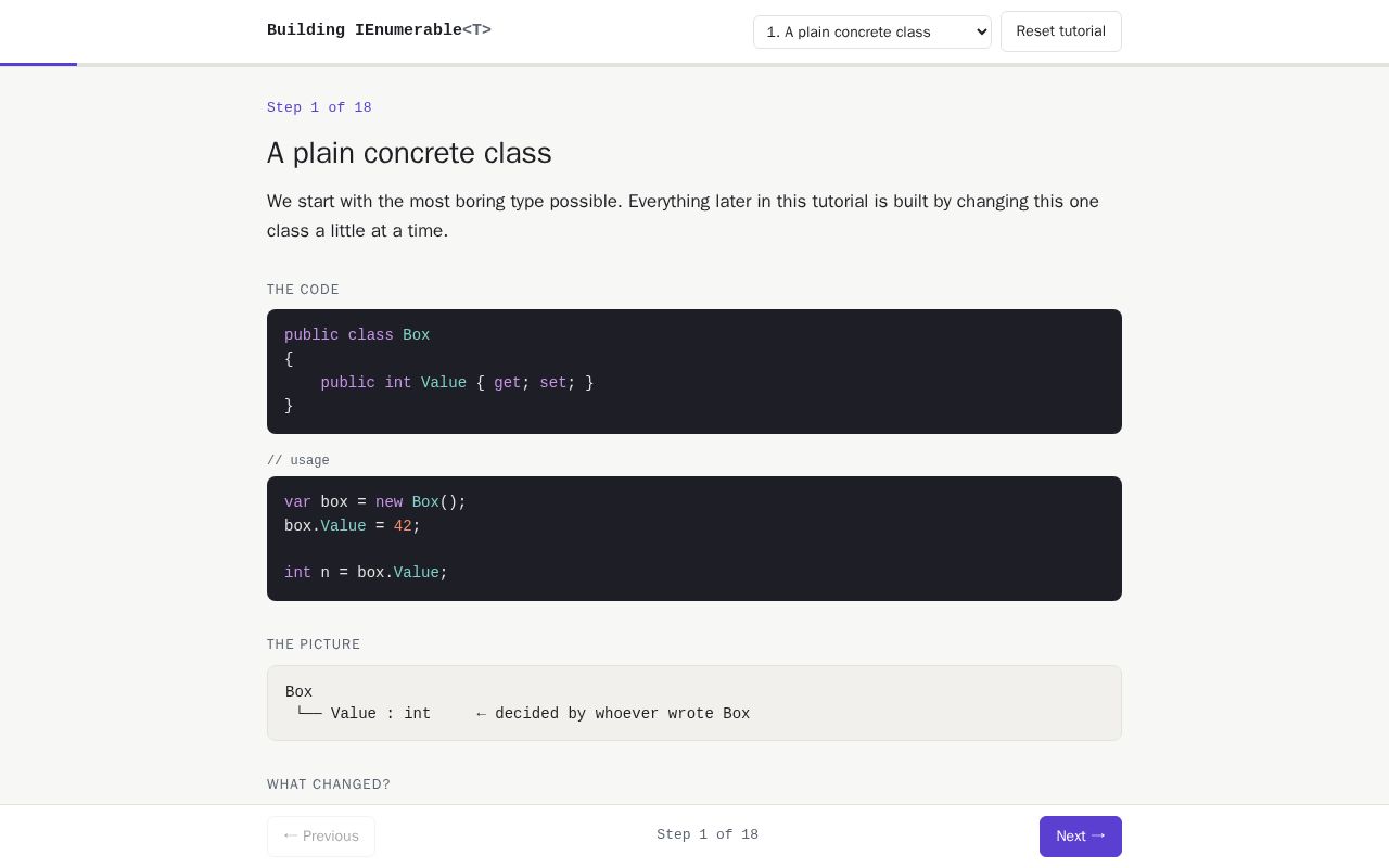 Preview of Csharp Generics To Ienumerable