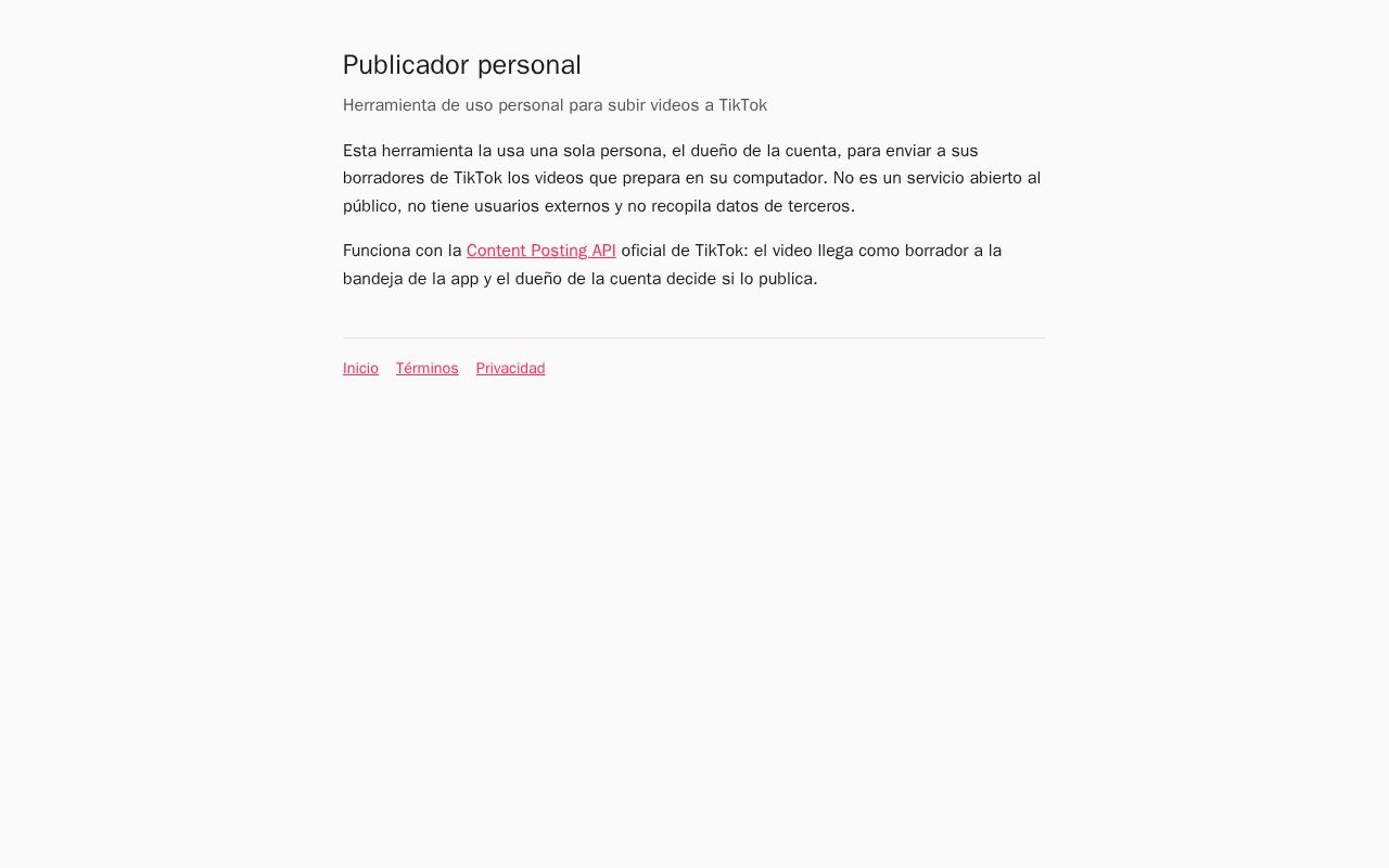 Preview of Tiktok Publicador