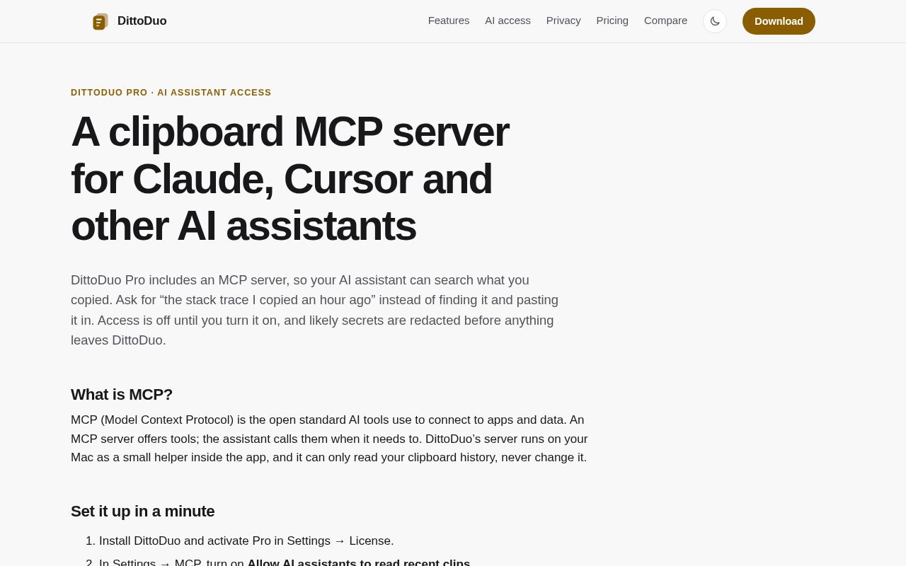 Preview of Dittoduo Mcp