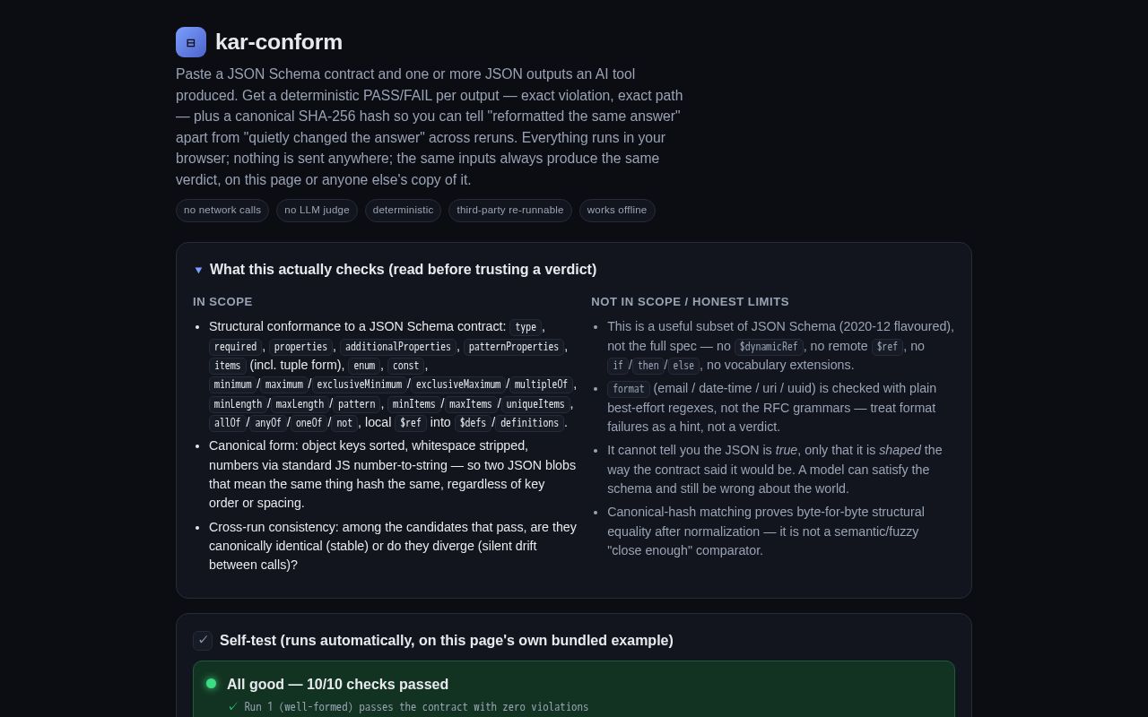Preview of Kar Conform