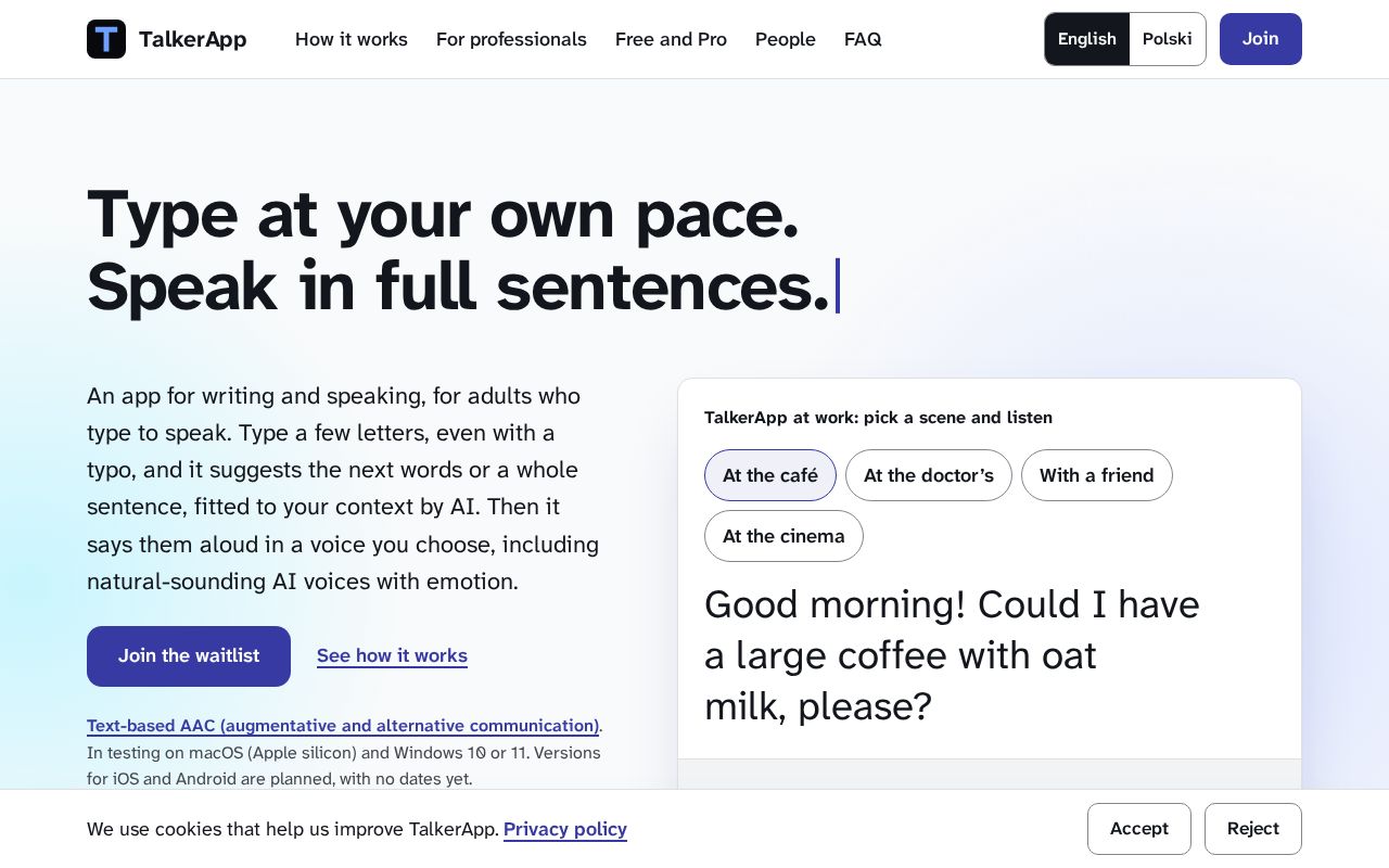 Preview of TalkerApp