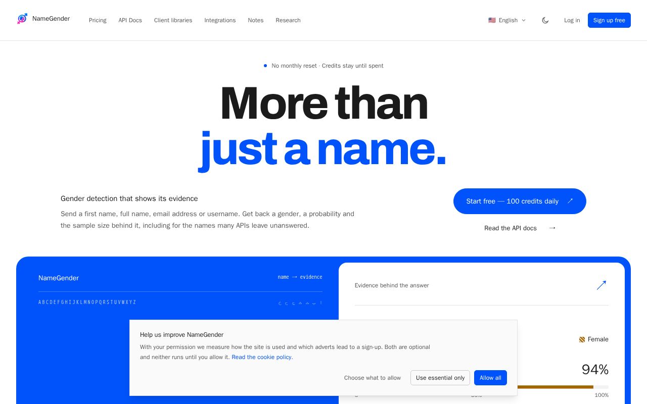 Preview of Namegender Go