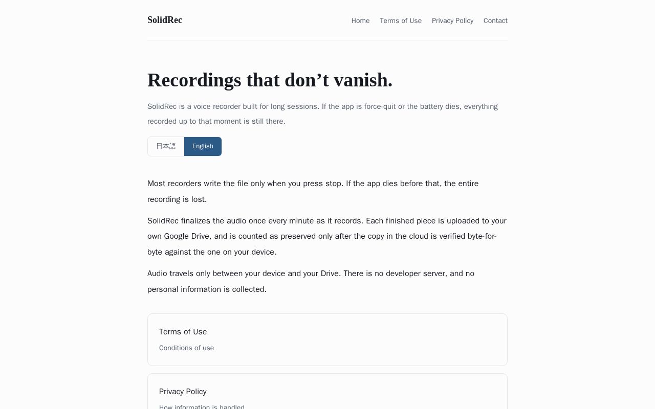 Preview of Solidrec Web