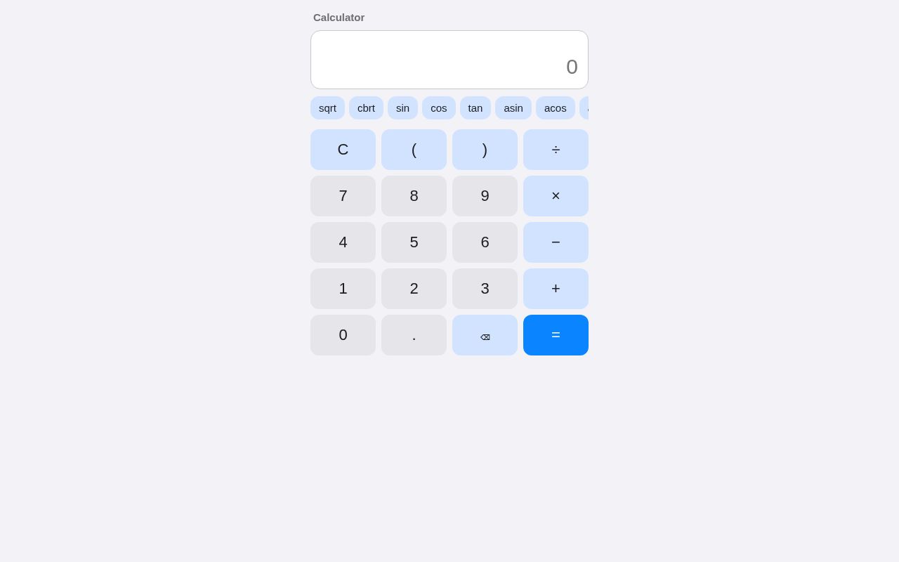 Preview of Calculatrice