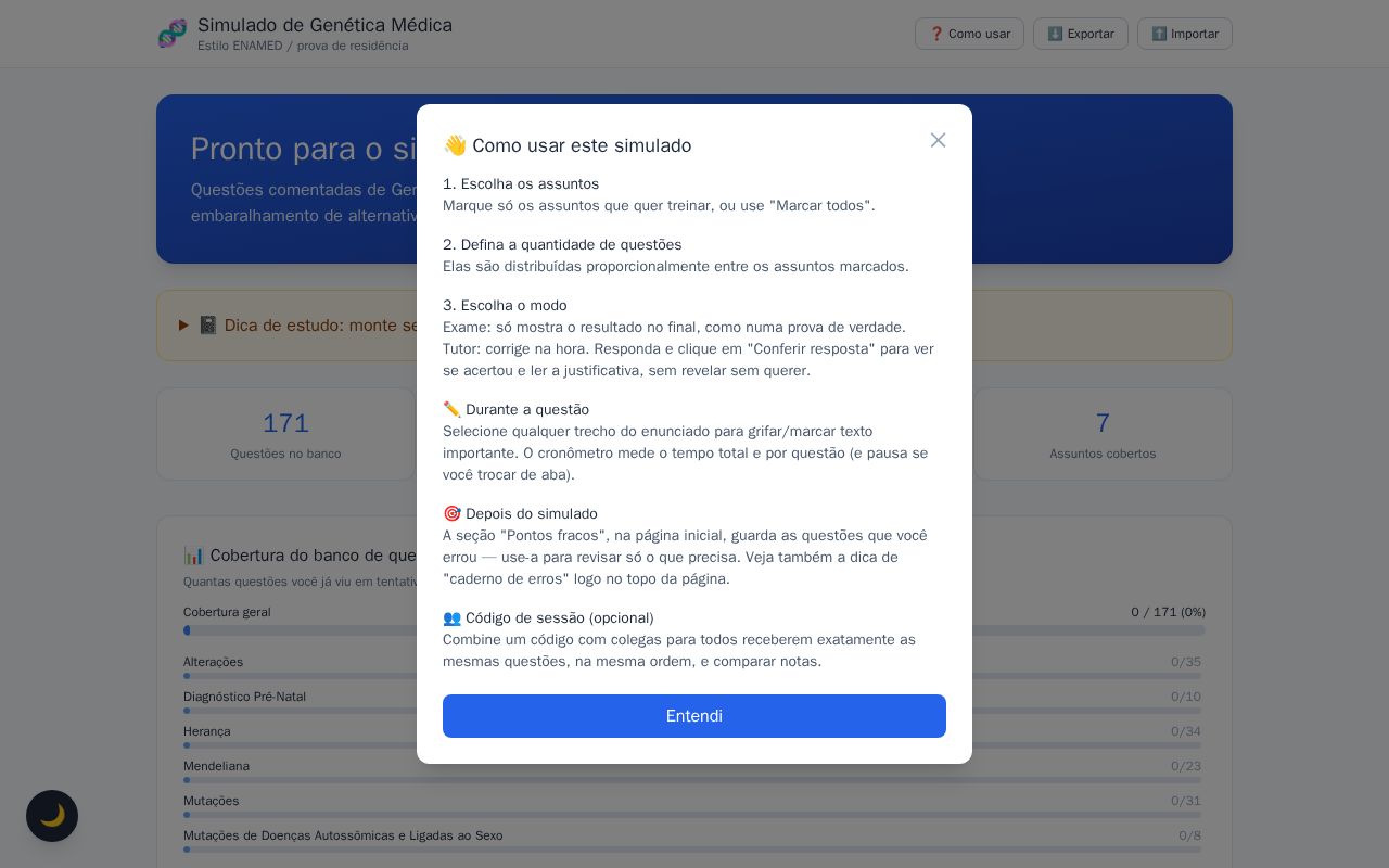 Preview of Simulado Genetica Medica