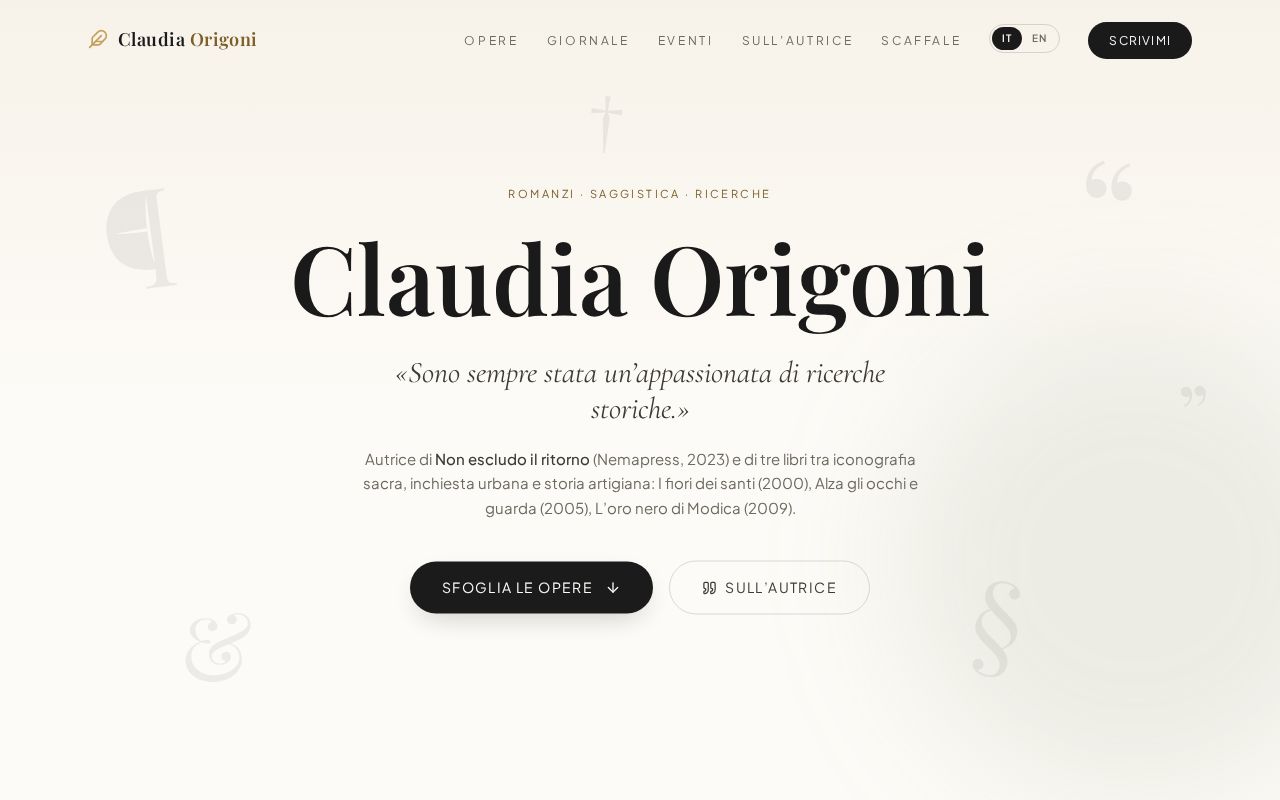 Preview of Origoni Site